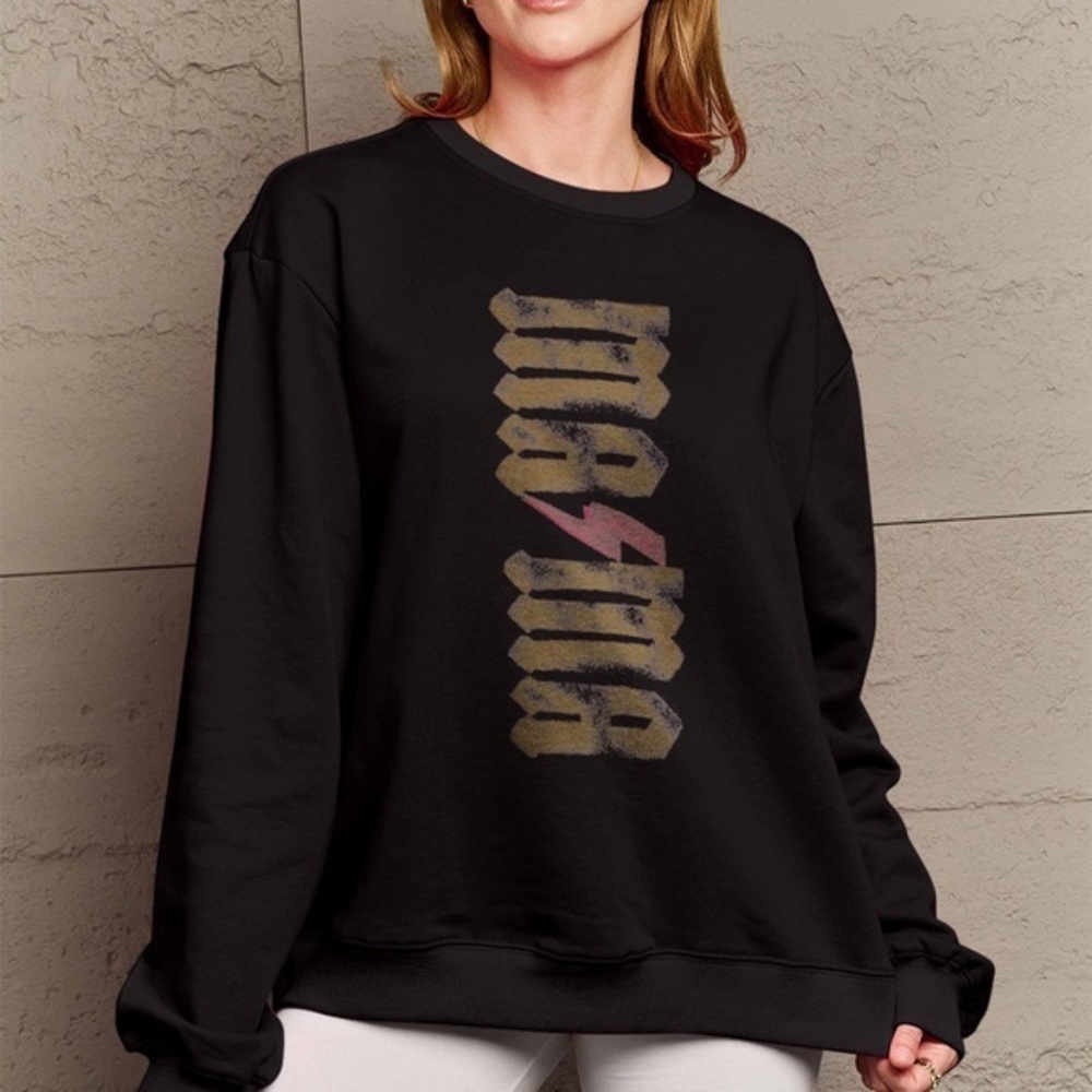 Full Size MAMA Round Neck Sweatshirt